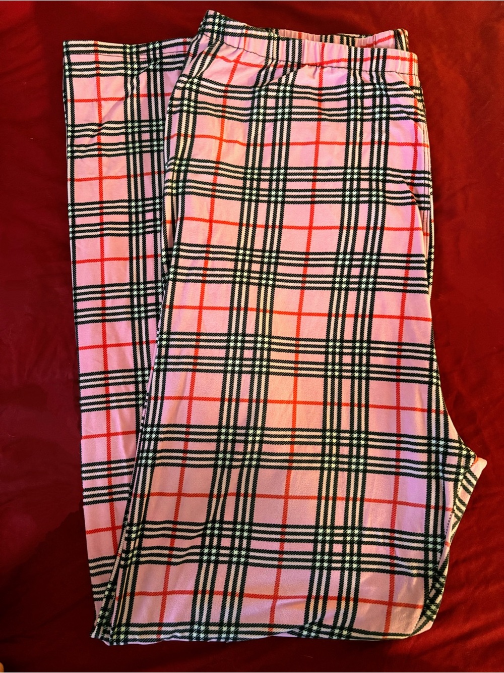 Pink Plaid Leggings